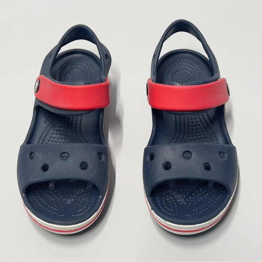 CROCS child 11 Blue Red Summer Water Shoe